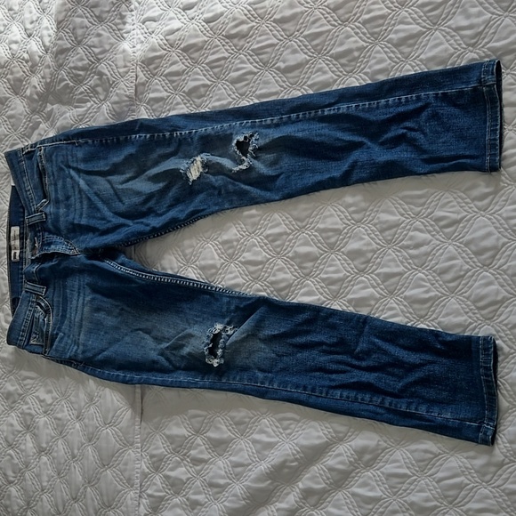 Levi's 524 Too Superlow Distressed Jeans 9M W29 L32 - Picture 1 of 14